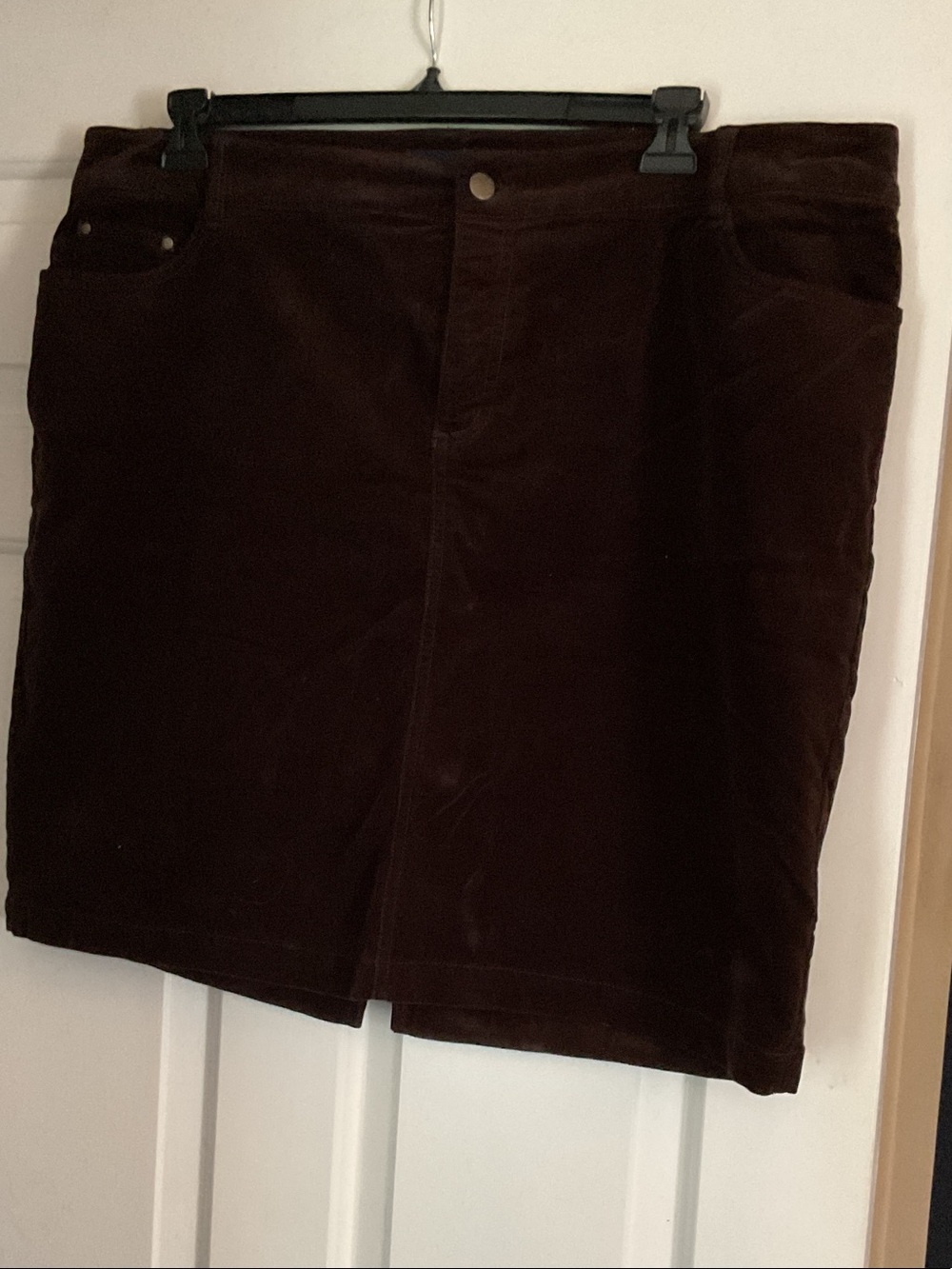 Charter Club Dark Brown Corduroy Skirt